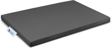 Ортопедичне собаче ліжко Maximum Pet Products з меморі-піни, водонепроникне, терапевтичне, знімний чохол на блискавці (60x45x5 см, 105x70x5 см, сірий)