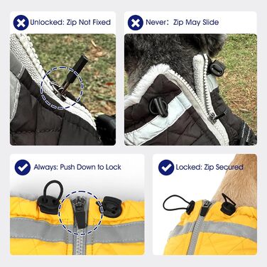 Тепла куртка для собак FUAMEY, зимовий одяг з флісовою підкладкою, світловідбиваючою жилеткою, інтегрованим повідком, водонепроникна та вітронепроникна, коричнева, розмір L (обхват грудей 61 см)