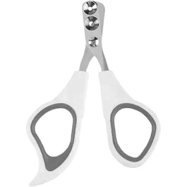 Триммер для кігтів котів з захистом, подвійний отвір, 5 шт. (білий)