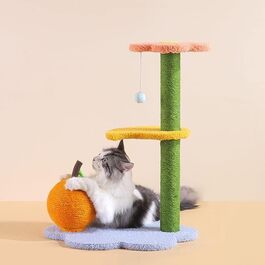 Дряпка-кіготьочистка для котів Happy&Polly, 68 см, натуральний сизаль, ігровий комплекс для кошенят