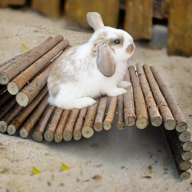 Дерев'яна кішка-міст Kathson для гри гризунів: хом'як, кролик, єнот, тхір, їжак, щур, білка та інші