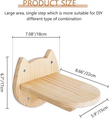 Сходи для котів DaizySight на стіну: комплекс для лазіння, ігор та відпочинку (3 сходинки)