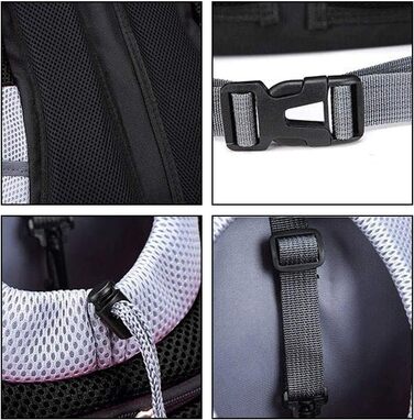 Рюкзак для кота/собаки: зручний та дихаючий рюкзак-переноска для тварин до 3 кг (чорний)