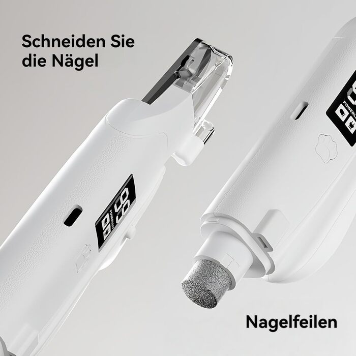 Професійна кусачка для собак 2-в-1 з LED-дисплеєм, тихий мотор, для собак великих, середніх та малих порід