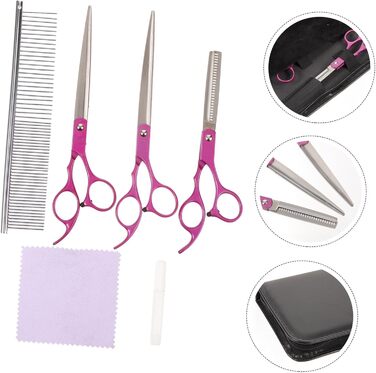 Професійні вигнуті ножиці для грумінгу собак POPETPOP з нержавіючої сталі, закруглені кінчики для безпечного догляду за шерстю вдома та в салоні