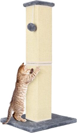 Котячий кігтеточка YULOYI 81 см для великих котів та кошенят, натуральний сизаль, для дому, захист меблів