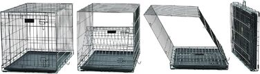 Клітка для собак MidWest Ultima Pro 742UP, 107 см, металева, подвійні двері, складна, з перегородкою, роликовими ніжками та піддоном