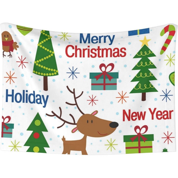 М'яка підстилка для собак та котів ZORIN, 70x50 см, зелена з новорічним дизайном