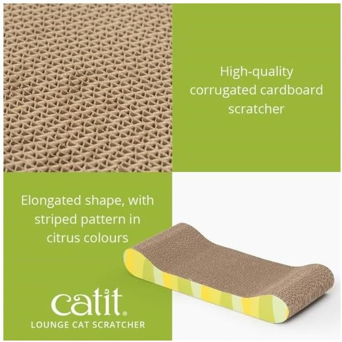 Кігтеточка Catit Kratzpappe Lounge S-подібної форми з картону та котячою м'ятою