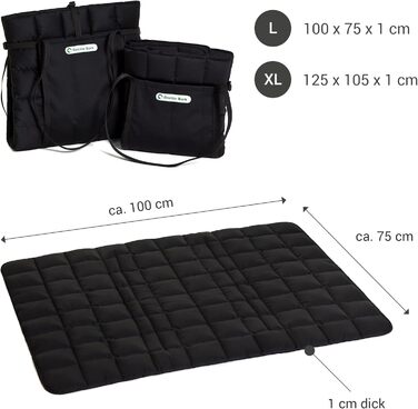 Сумка для подорожей з собакою Doctor Bark, ковдра, підходить для алергіків, 95°C, чорний, розмір L