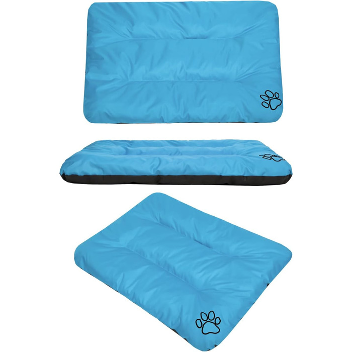 Килимок для собак, лежанка для собак великих, середніх та малих порід - вологостійкий, м'який, 90x60x8 см, блакитний