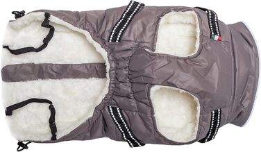 Зимова куртка для собак CHIARA Nick з шлейкою CHJ-2331DB-3 XL - тепла, водонепроникна, вітронепроникна, поліестер, індивідуальна посадка, темно-сіра (M, Сірий)