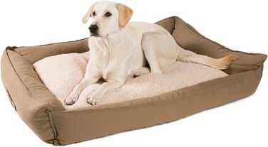 Ортопедичне ліжко для собак JAMAXX з ефектом пам'яті, вовною та знімним чохлом, 120x90 см, Кофе-коричневий