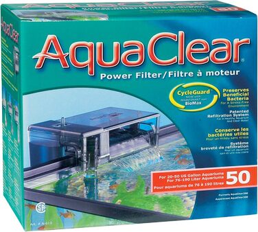 AquaClear зовнішній фільтр для акваріума 76-190 л, 6 Вт, навісний