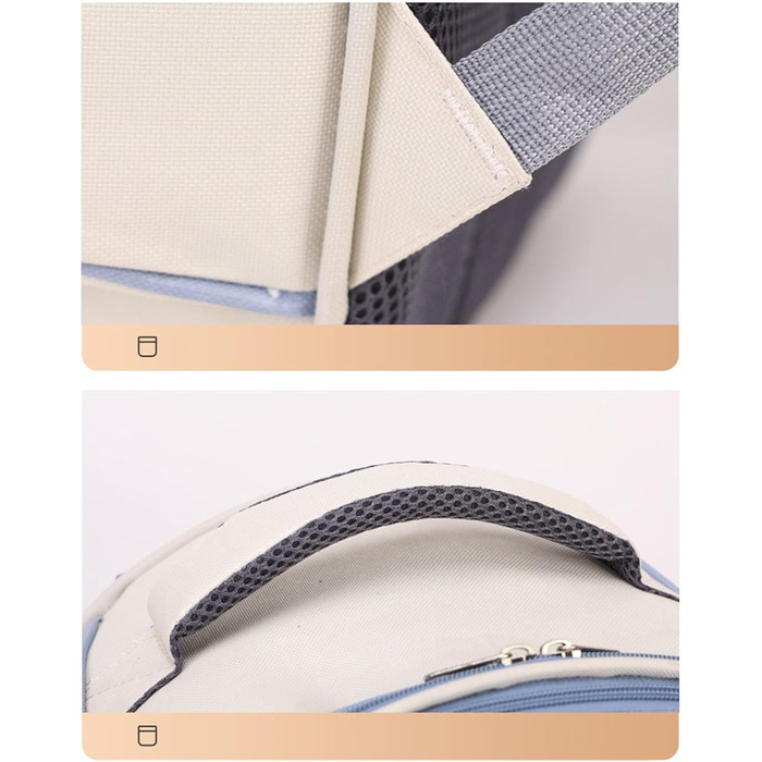 Транспортна сумка для собак Tyinerc | Сумка з регульованими ременями – для подорожей, прогулянок в авто, цуценят, кошенят (блакитна)