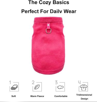 Теплий флісовий светр для собак та котів на зиму (3 шт., сірий+зелений+бежевий) з кільцем D, фліс