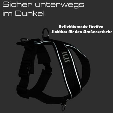 Нашийник для собак ILII - міцний, елегантний та комфортний. Унікальний дизайн для середніх та великих собак. Чорний, мінімальне покриття.