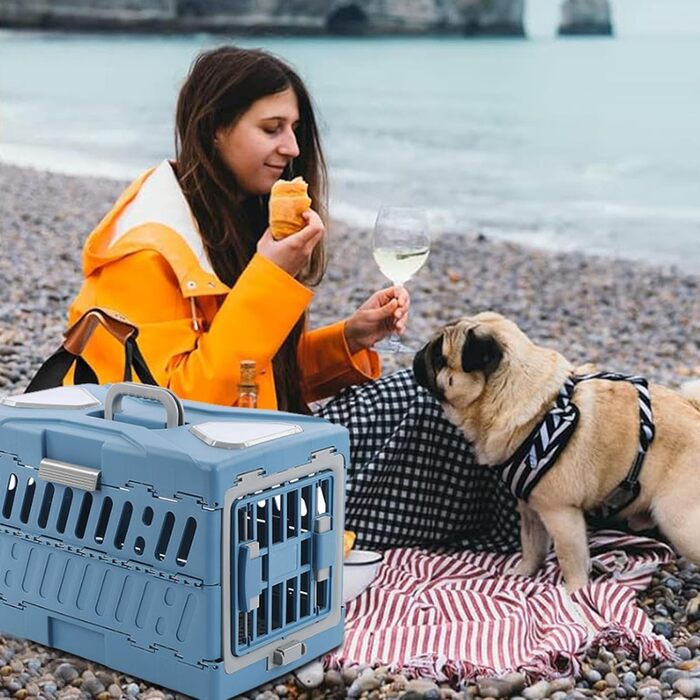 Транспортна переноска для собак та котів, складана, для перевезень літаком, з ручкою