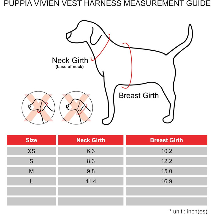 Нашийник для собак Puppia Vivien West - регульований, м'який, з картатим візерунком, для цуценят, анти-тягнучий, оранжевий, L
