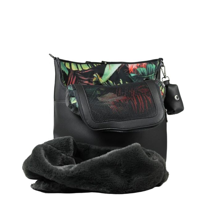 Рюкзак для собак Myxa, переноска для маленьких собак, чорний, з дихаючим дахом та блискавкою, багатофункціональний