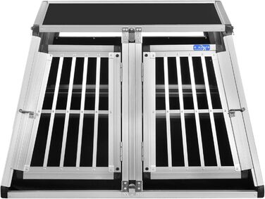 Транспортний бокс для собак Transportbox N56 з алюмінію, 100x100x62,5 см, з перегородкою та аварійним виходом, безпечний транспорт у багажнику