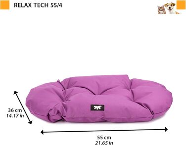 Ортопедична лежанка для собак великих порід Ferplast, водонепроникна, знімний чохол, 110 x 70 x 8 см, фіолетовий