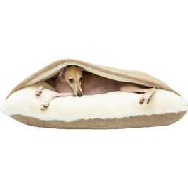 Ортопедичне ліжко-будка для собак з підстилкою, 75x60x23 см, Хакі