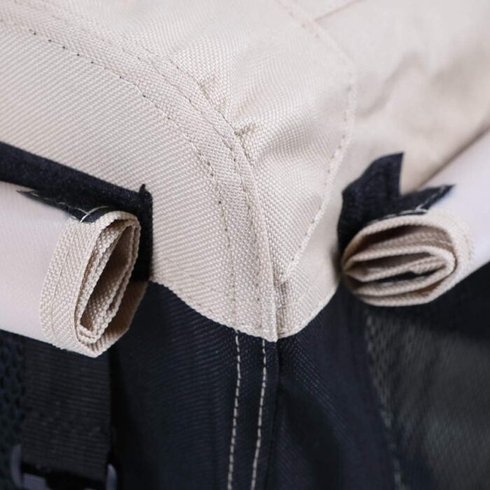 Складана переносна переносна коробка для собак Pocky, розмір S, бежево-чорна, 49x34x34 см, нейлон 600D, міцна