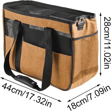 Сумка-переноска для собак та котів Ruwshuuk: багатофункціональна, з кишенями, для прогулянок, подорожей, кемпінгу (Помаранчевий)