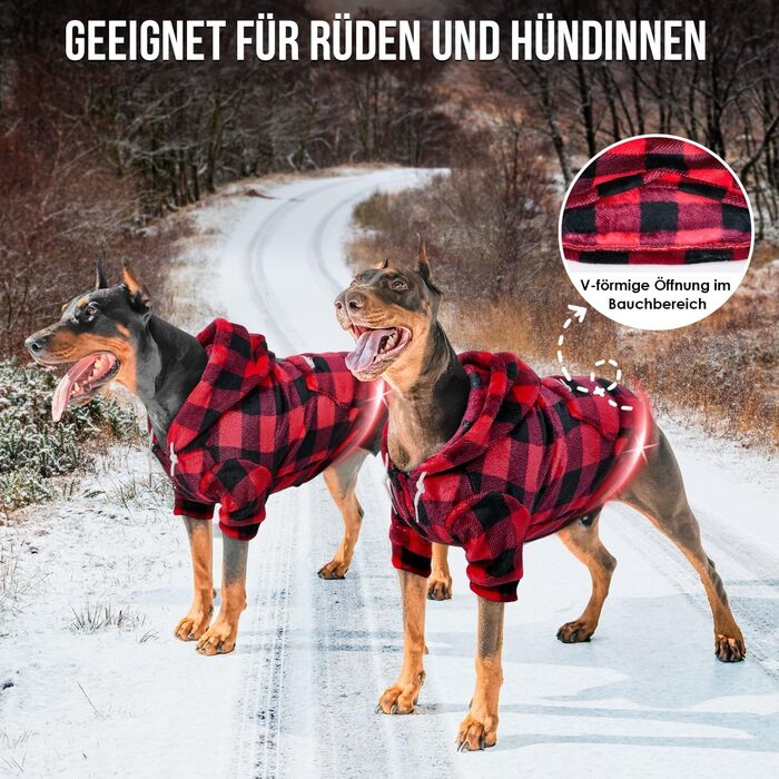 Світшот для собак SlowTon: теплий фланелевий пуловер з отвором для повідка та кишенею, для чихуахуа, тедді та інших, оранжевий, Tie Dye (червоно-чорний), XX-Large