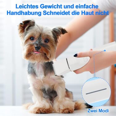 Набір для стрижки котів Dufuso Leise: 4 в 1, LED-підсвітка, професійний триммер для собак та котів, для догляду за лапами, очима, вухами, обличчям та тілом (білий)