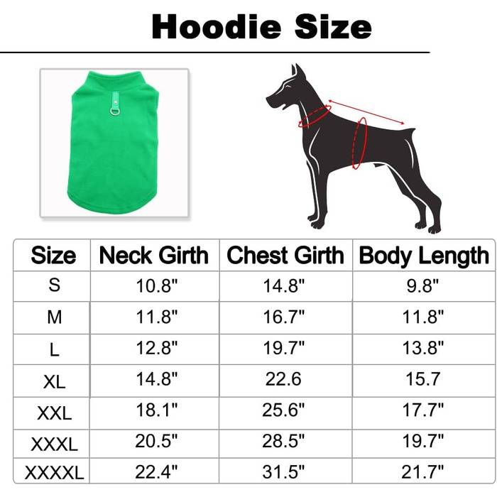 Тепла флісова куртка для собак: зимовий пуловер з кільцем для повідка, підходить для маленьких, середніх та великих собак. Колір: темно-зелений