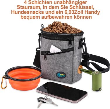 Сумка для ласощів Ownpets для собак, сумка для дресирування, зручна та функціональна, сіра