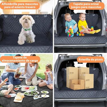 Водонепроникний килимок у багажник для собак, антиковзаючий, з боковим захистом, стійкий до подряпин, миючий, для SUV та позашляховиків