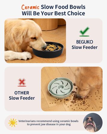 Керамічна миска для собак Slow Feeder, 2 чашки, рожево-чорна, для середніх порід, сприяє звичці повільного годування, 8 дюймів