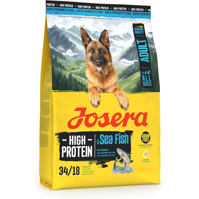 Сухий корм для дорослих собак Josera High Protein з лососем, 12.5 кг