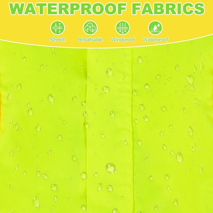 Водонепроникний дощовик для собак Adnikia з капюшоном, регульованими ніжками, отвором для повідка та світловідбиваючими смугами, для холодної погоди, оранжевий/червоний, розмір L