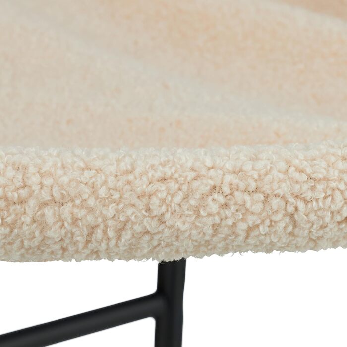 Крісло-гамак для котів Relaxdays, плюшеве, сталеве, 25x45x42 см, бежево-чорне