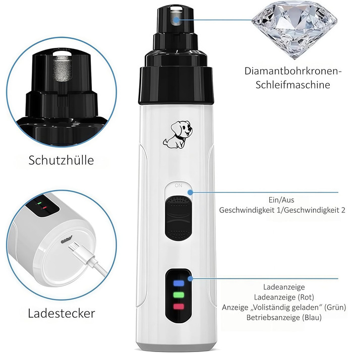 Keleno TrimNox Pro: тиха, ергономічна машинка для грумінгу тварин (2 насадки)