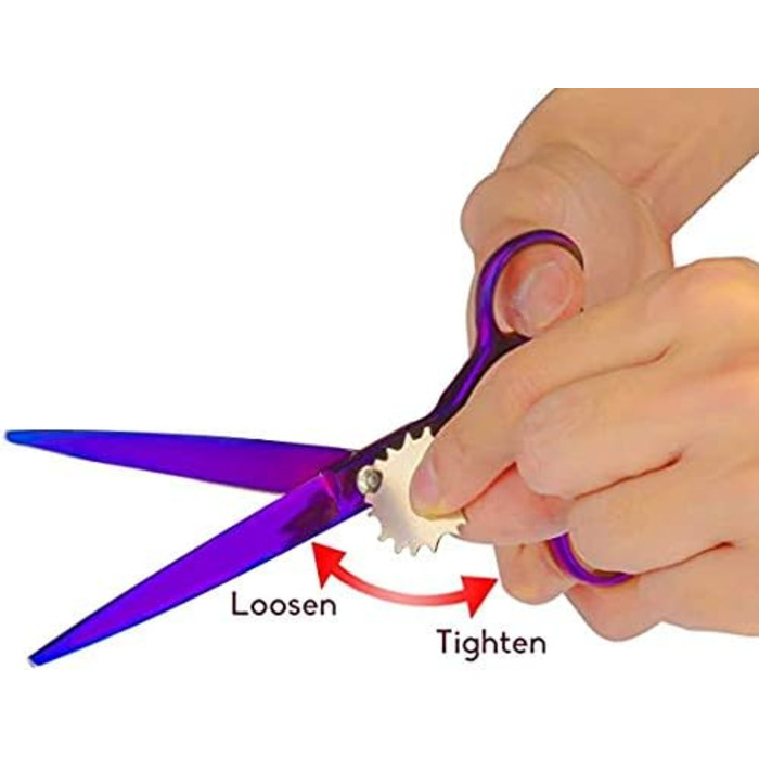 Професійні ножиці для собак 7 дюймів, набір 4 шт. (прямі, зігнуті, проріджуючі), чорний/фіолетовий