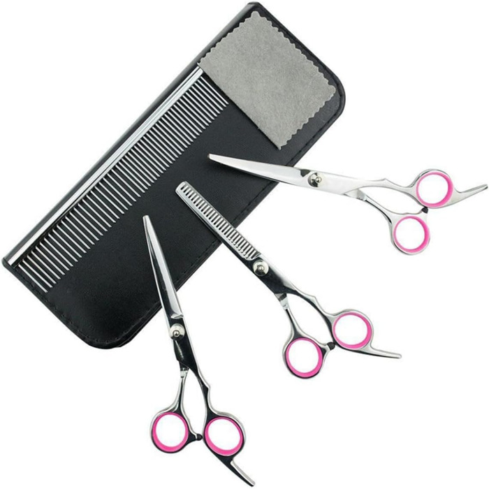 Набір для грумінгу домашніх тварин Supvox: ножиці, гребінець, серветка (для собак та котів)