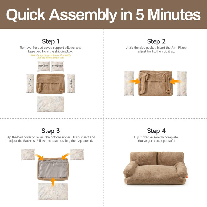 М'яке ліжко для котів та собак MEWOOFUN, зручне диван-ліжко, розмір 85x65x29 см, колір хакі