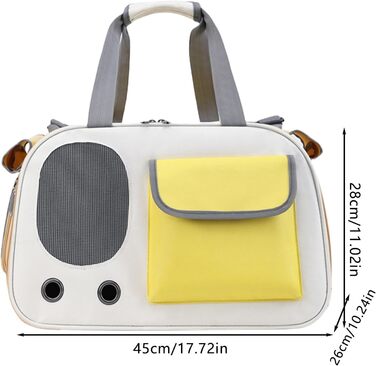 Транспортна сумка для тварин - переноска для кота/собаки, жовта | Складна переноска для домашніх тварин