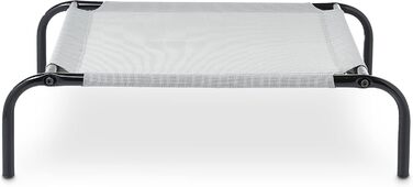 Охолоджувальне підняте ліжко для собак Amazon Basics, сіре, розмір L, 130x80x19 см