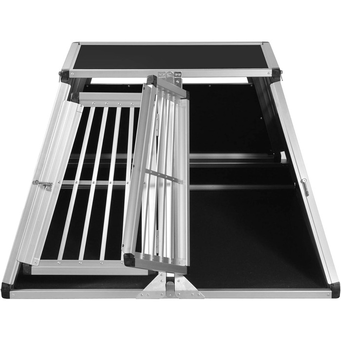 Транспортний бокс для собак Transportbox N52, алюмінієвий, 110x107x67 см з перегородкою та аварійним виходом