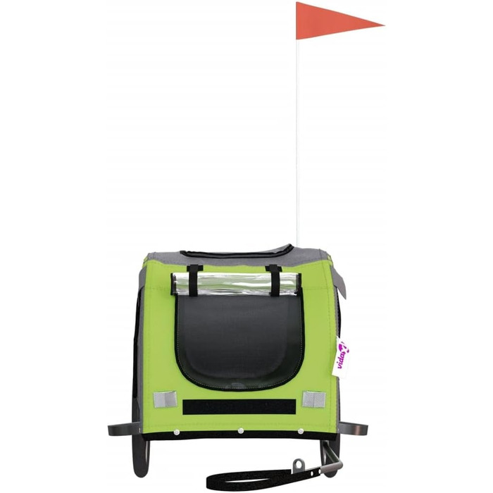 Фархандлер для собак Tidyard - зелено-сірий, 45 кг, з відбивачами, Oxford тканина та метал (133,5 x 69 x 73,5 см)