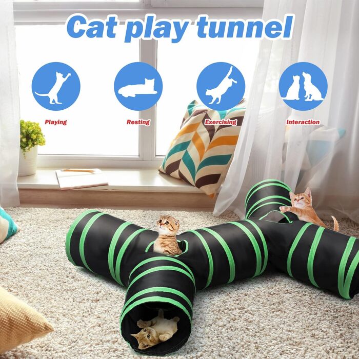 Туннель для котів, лабіринт-іграшка для кошенят, кроликів, щенят, ховрашків