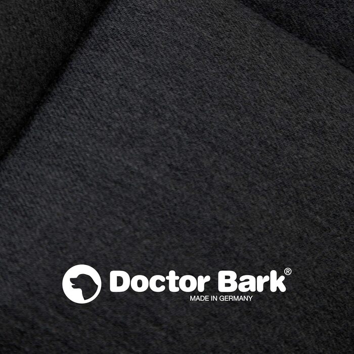 Лежак для собак Doctor Bark L, чорний, м'який, якісний, для великих порід, міцна килимок для дому та вулиці, пральний до 95°C