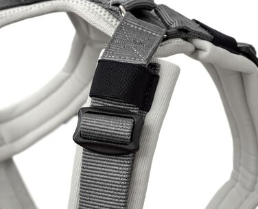 Нашийник для собак HUNTER Hundegeschirr Maldon UP, світло-сірий/сірий, м'який, комфортний, з 3M Scotchlite, 4-ступенева регулювання, з м'яким ручним захопленням (від S-M), розмір XS світло-сірий/сірий