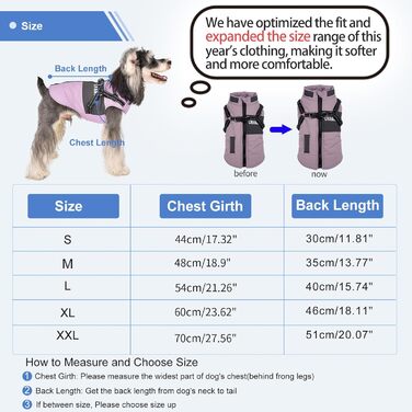 Зимовий одяг для собак: теплий одяг для цуценят та собак середніх розмірів (XXL, блакитний) з світловідбиваючим жилетом